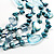 4 Strand Shell Necklace (Teal & Light Blue) - view 5