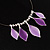Lilac Enamel Leaf Choker Necklace