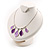 Lilac Enamel Leaf Choker Necklace - view 3
