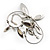 Charming Enamel Crystal Leaf Necklace (Beige&Grey) - view 11