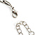 Rhodium Plated Floral Drop Pendant Necklace - view 4
