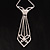 Diamante Butterfly Tie Necklace (Clear) - view 8