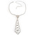 Stunning Diamante Tie Necklace (Clear) - view 9
