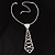 Stunning Diamante Tie Necklace (Clear) - view 2