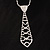 Stunning Diamante Tie Necklace (Clear)