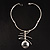 Stainless Steel Hammered Hematite Tribal Choker Necklace - view 11