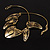 Brass Snake Pattern Ethnic Choker Necklace - view 14