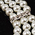 8mm Bridal/ Prom/ Wedding 3 Strand White Simulated Glass Pearl Fashion Choker - 32cm Long/ 6cm Ext - view 6