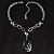 Rhodium Plated Oval Link Enamel Y-Necklace (Black) - view 6