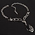 Rhodium Plated Oval Link Enamel Y-Necklace (Black) - view 7