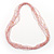 Long Pale Pink Glass Bead Multistrand Necklace - view 3