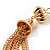 Long Gold Tone Multistrand Tassel Necklace - view 7