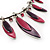 Charming Enamel Crystal Leaf Necklace (Pink&Lilac) - view 4