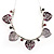 5 Ornate Enamel Heart Choker Necklace (Purple&Lilac)