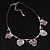 5 Ornate Enamel Heart Choker Necklace (Purple&Lilac) - view 5