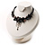 Black Velour Victorian Vamp Necklace Choker