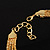 Egyptian Style Gold Tone Choker Necklace - view 6