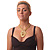 Egyptian Style Gold Tone Choker Necklace - view 10