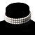 3 Tier Simulated Glass Pearl Collar Necklace In Silver Plating (Light Cream) - 37cm Long/ 6cm Ext - view 6