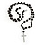 Long Black Bead Cross Necklace - view 2