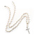 Long Imitation Pearl Cross Necklace (Snow White) - view 6