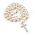 Long Imitation Pearl Cross Necklace (Snow White) - view 2