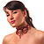 Victorian Style Hot Red Beaded Choker - view 4