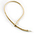 Mesmerizing Gold Tone Snake With Red Eyes Choker Necklace - view 7