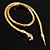 Mesmerizing Gold Tone Snake With Red Eyes Choker Necklace - view 8