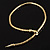 Mesmerizing Gold Tone Snake With Red Eyes Choker Necklace - view 10