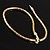 Mesmerizing Gold Tone Snake With Red Eyes Choker Necklace - view 9