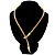 Mesmerizing Gold Tone Snake With Red Eyes Choker Necklace - view 2