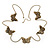 Long Antique Bronze Butterfly Necklace - view 3