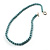 Aqua Glass Pearl Fashion Necklace (48cm)