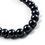 Black Glass Pearl Fashion Necklace (48cm) - view 3