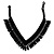 V-Shape Black Bead Choker Necklace - view 5