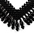 V-Shape Black Bead Choker Necklace - view 7