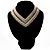 Bridal Imitation Pearl Charm V-Choker Necklace (Light Cream) - view 10