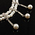 2 Strand Faux Pearl Bridal Diamante Choker Necklace (Silver Tone) - view 4