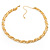Statement Textured Choker Necklace (Gold Tone) - view 2