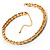 Statement Textured Choker Necklace (Gold Tone) - view 7