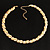 Statement Textured Choker Necklace (Gold Tone) - view 3