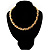 Statement Textured Choker Necklace (Gold Tone) - view 6