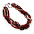 Red Beaded Multistrand Choker Necklace - view 5