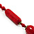 Glamorous Red Nugget Ceramic Necklace - view 7