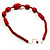 Glamorous Red Nugget Ceramic Necklace - view 6
