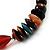 Long Multicoloured Wood And Acrylic Bead Necklace - view 4