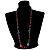 Long Multicoloured Wood And Acrylic Bead Necklace - view 2