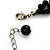 Luxurious Black Beaded Bib Style Choker Necklace Adult - view 8