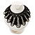 Luxurious Black Beaded Bib Style Choker Necklace Adult - view 4